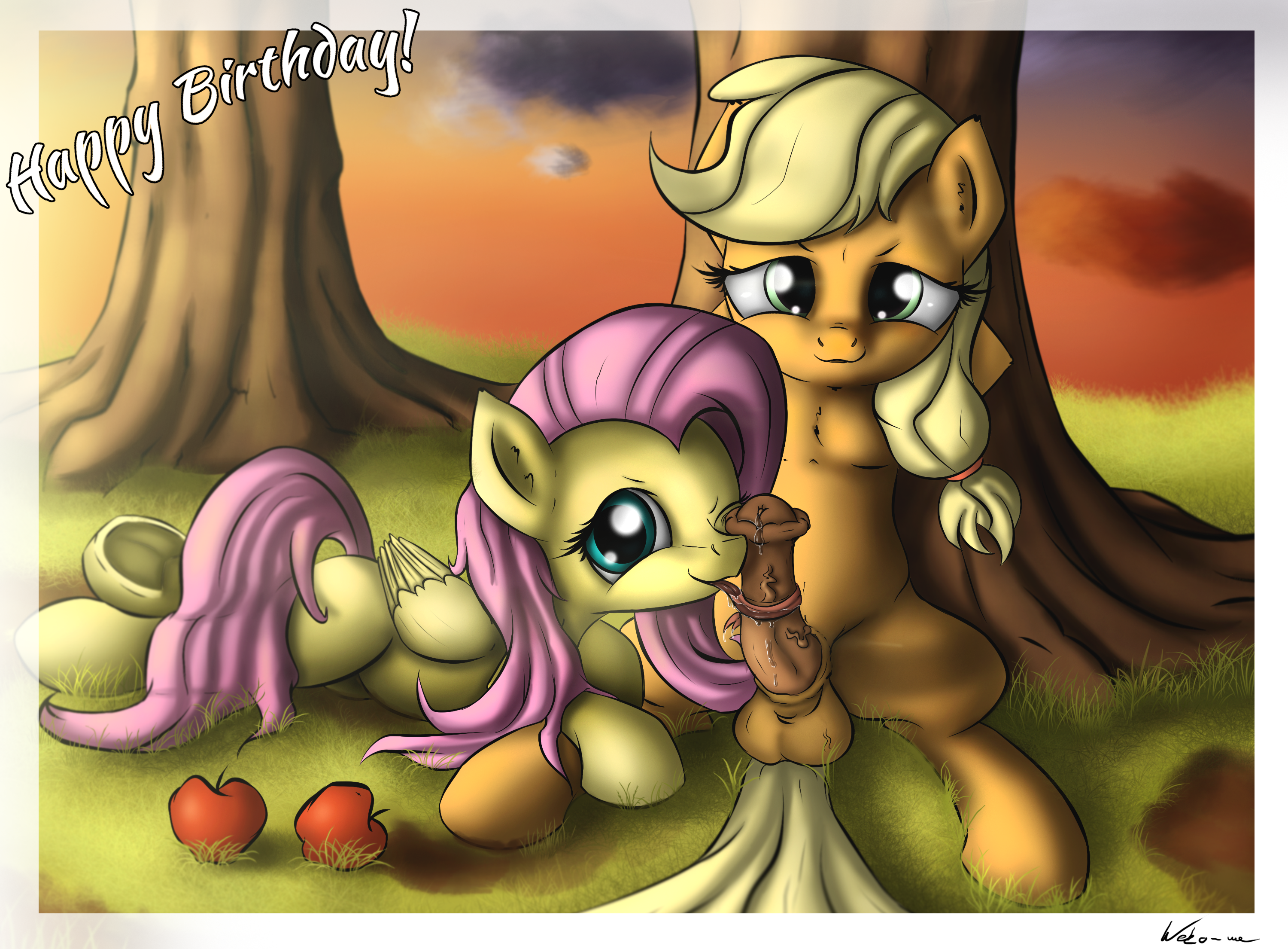 Rule34 – If it exists, there is porn of it / neko-me, applejack (mlp), fluttershy (mlp) / 165137