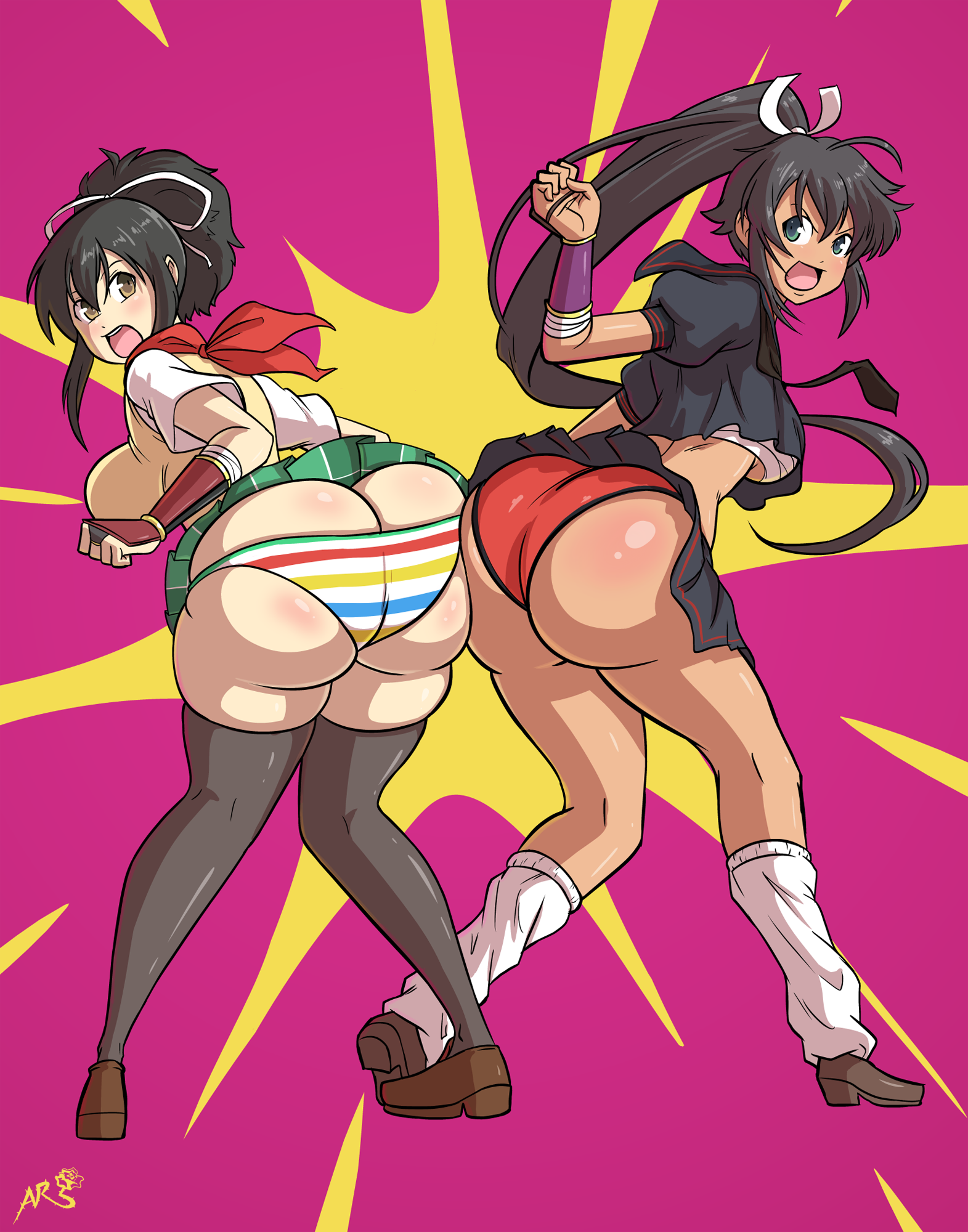 Rule34 – If it exists, there is porn of it / axel-rosered, asuka (senran kagura), homura (senran kagura) / 165294