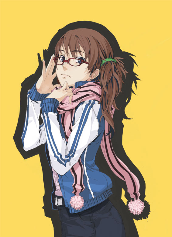 mura (kanojo no oukoku), original, tagme, glasses, scarf, solo