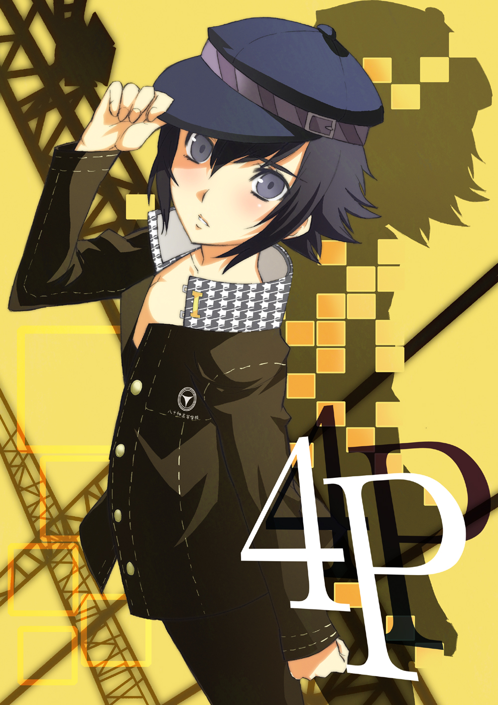 nagy, shirogane naoto, atlus, persona, persona 4, highres, 1girl, androgynous, female focus, reverse trap, solo
