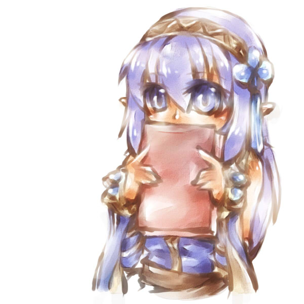 lunaraven, professor (ragnarok online), ragnarok online, commentary request, 1girl, alternate color, belt, blue dress, blue eyes, blue hair, blue sleeves, blush, book, brown belt, brown hairband, detached sleeves, dress, hairband, holding, holding book, long hair, looking at viewer, pearl hair ornament, pointy ears, simple background, sleeveless, sleeveless dress, solo, upper body, white background