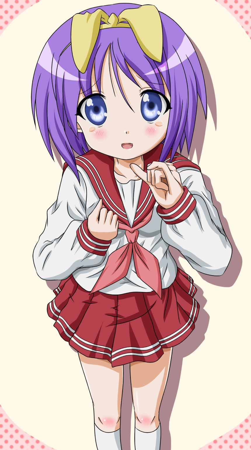 takumi (rozen garten), hiiragi tsukasa, lucky star, highres, tagme, 00s, school uniform, serafuku, solo