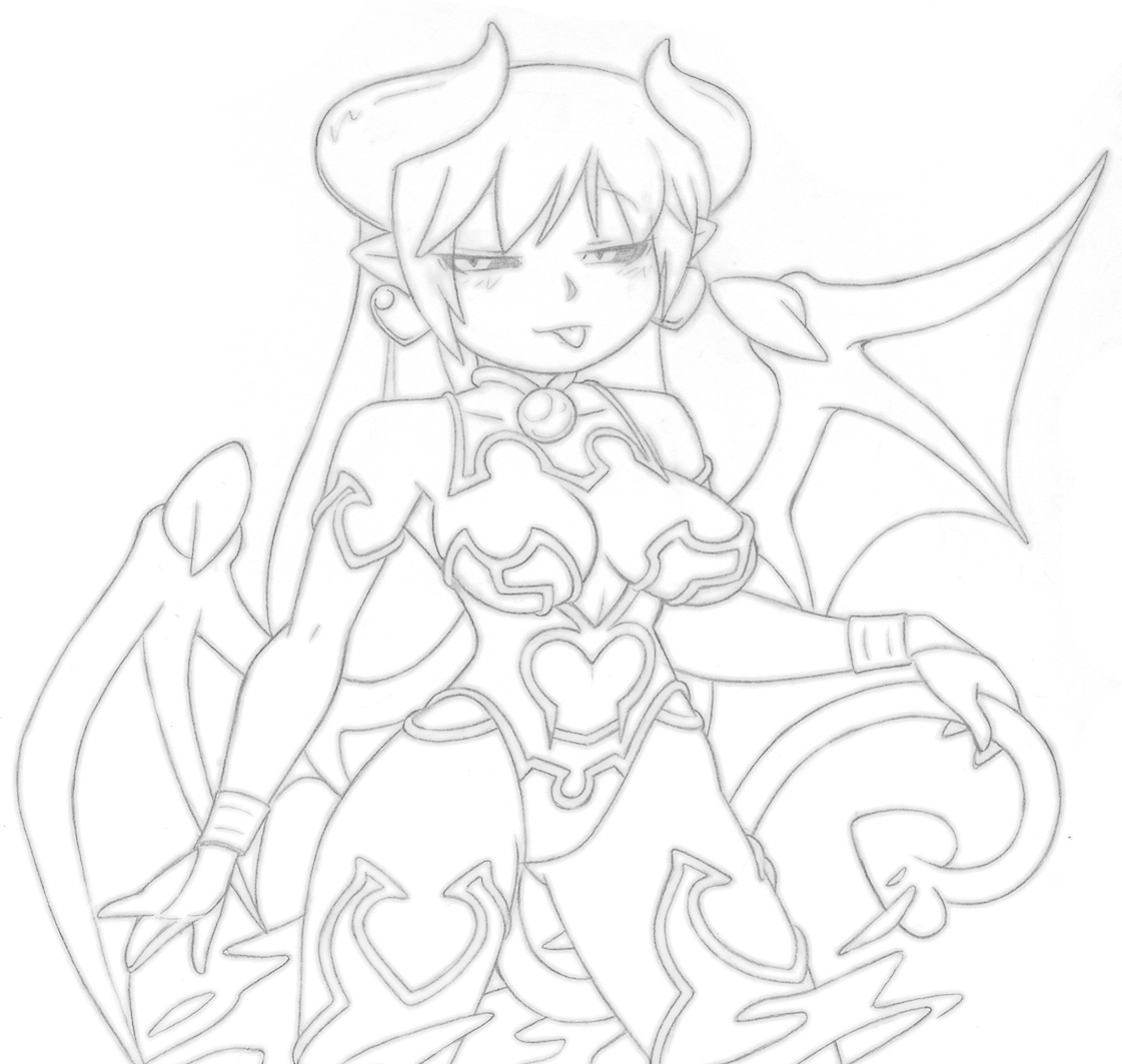 biggysix, astaroth (shinrabanshou), shinrabanshou, demon girl, demon horns, demon wings, horns, tail, wings