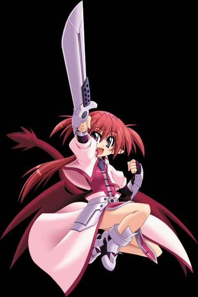agito, agito (nanoha), laevatein (nanoha), signum, lyrical nanoha, mahou shoujo lyrical nanoha, mahou shoujo lyrical nanoha strikers, 1girl, cosplay, female focus, signum (cosplay), solo, sword, weapon