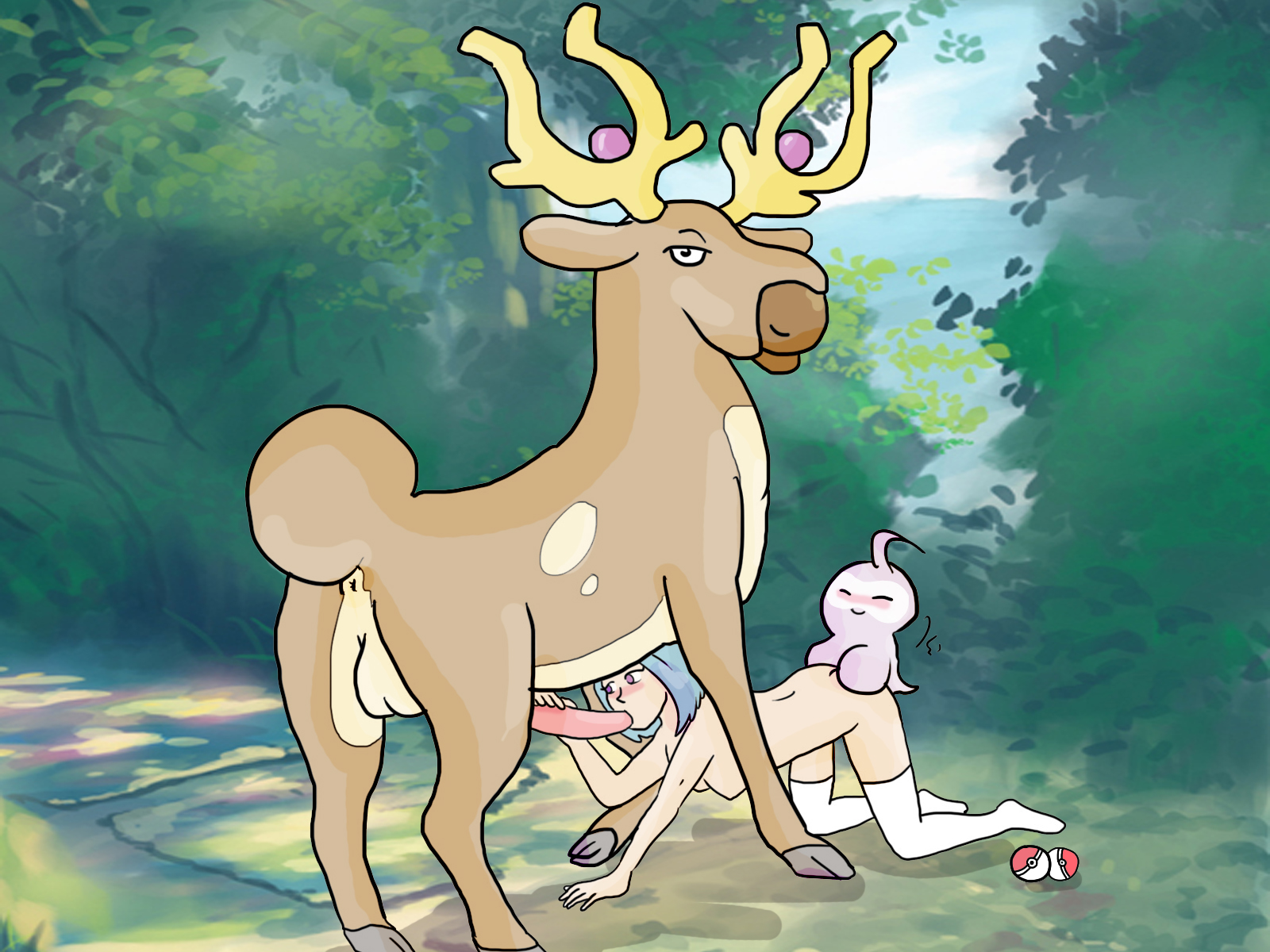Rule34 – If it exists, there is porn of it / castform, stantler / 166838