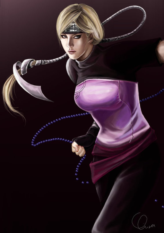 lisa (warb1rd), nii yugito, naruto shippuuden, naruto, md5 mismatch, blonde hair, blue eyes, breasts, long hair, ponytail