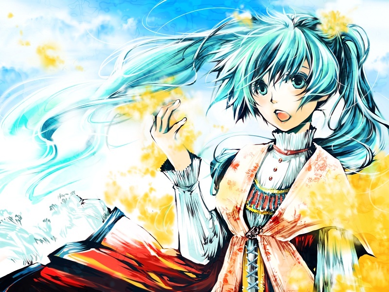 umu, umu (um), hatsune miku, vocaloid, bad id, bad piapro id, 1girl, aqua eyes, aqua hair, blue eyes, blue hair, female focus, long hair, matching hair/eyes, open mouth, solo, soratooto, twintails