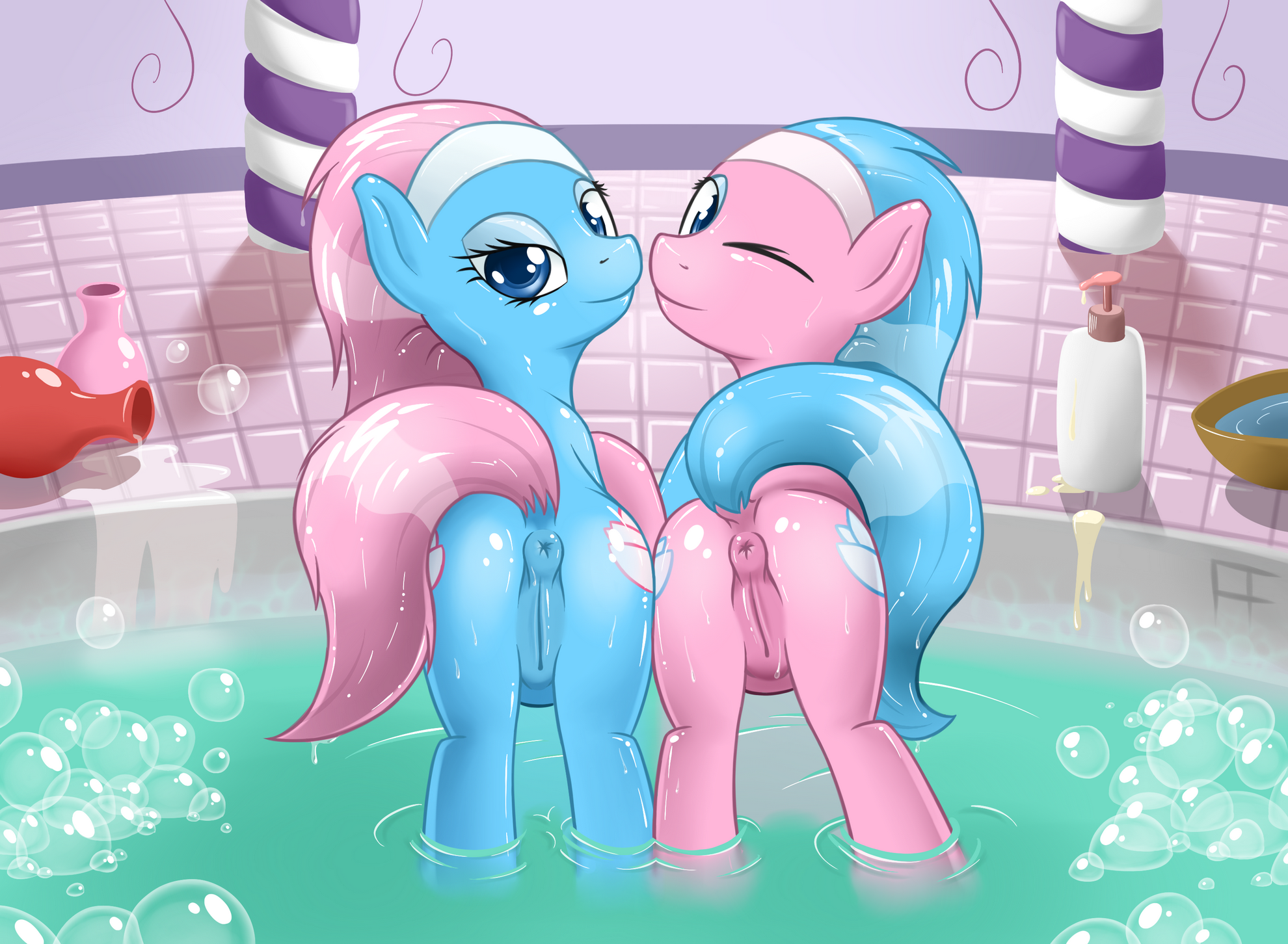 Rule34 – If it exists, there is porn of it / fearingfun, aloe (mlp), lotus (mlp) / 168281