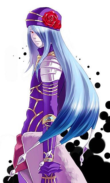 endrance, endrance (.hack//), .hack//, .hack//g.u., bandai, cyber connect 2, 00s, 1boy, armor, blue hair, flower, hat, hat flower, male focus, red eyes, red rose, rose, solo