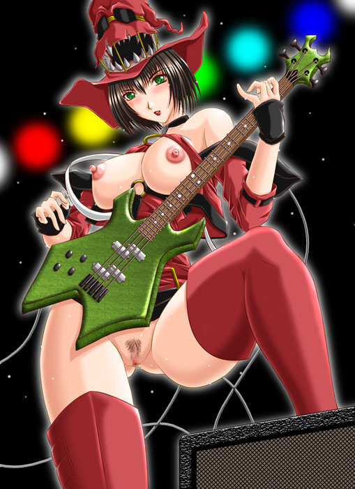 i-no, guilty gear, tagme, breasts, censored, female pubic hair, nipples, pubic hair, pussy