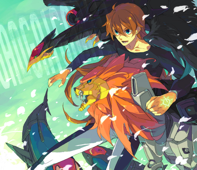 ebira, galeon, gaogaigar, genesic machines, shishiou gai, yuusha ou gaogaigar, yuusha ou gaogaigar final, yuusha series, md5 mismatch, resolution mismatch, source larger, 1boy, blue eyes, brown hair, lion, long hair, male focus, mecha, robot, solo