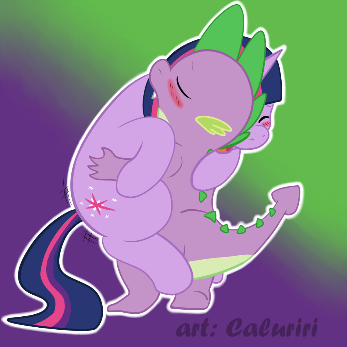 Rule34 – If it exists, there is porn of it / caluriri, spike (mlp), twilight sparkle (mlp) / 168925