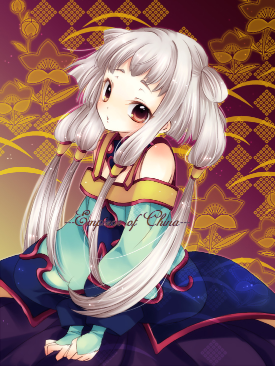 otsuo, tianzi, code geass, bad id, bad pixiv id, 00s, long hair, red eyes, solo, white hair