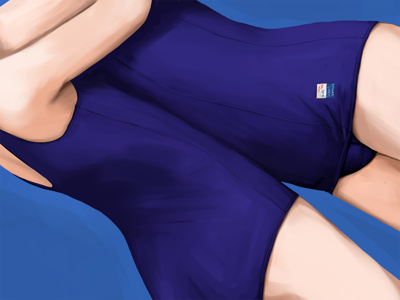 albert atreides, highres, ass, one-piece swimsuit, school swimsuit, swimsuit