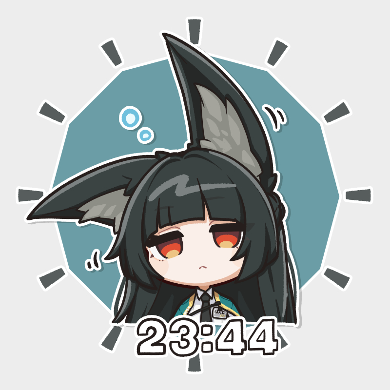 yuki shiro, hoshimi miyabi, zenless zone zero, 1girl, animal ear fluff, animal ears, black hair, black necktie, blunt bangs, closed mouth, fox ears, fox girl, jacket, long hair, looking at viewer, necktie, red eyes, shirt, sidelocks, solo, white shirt