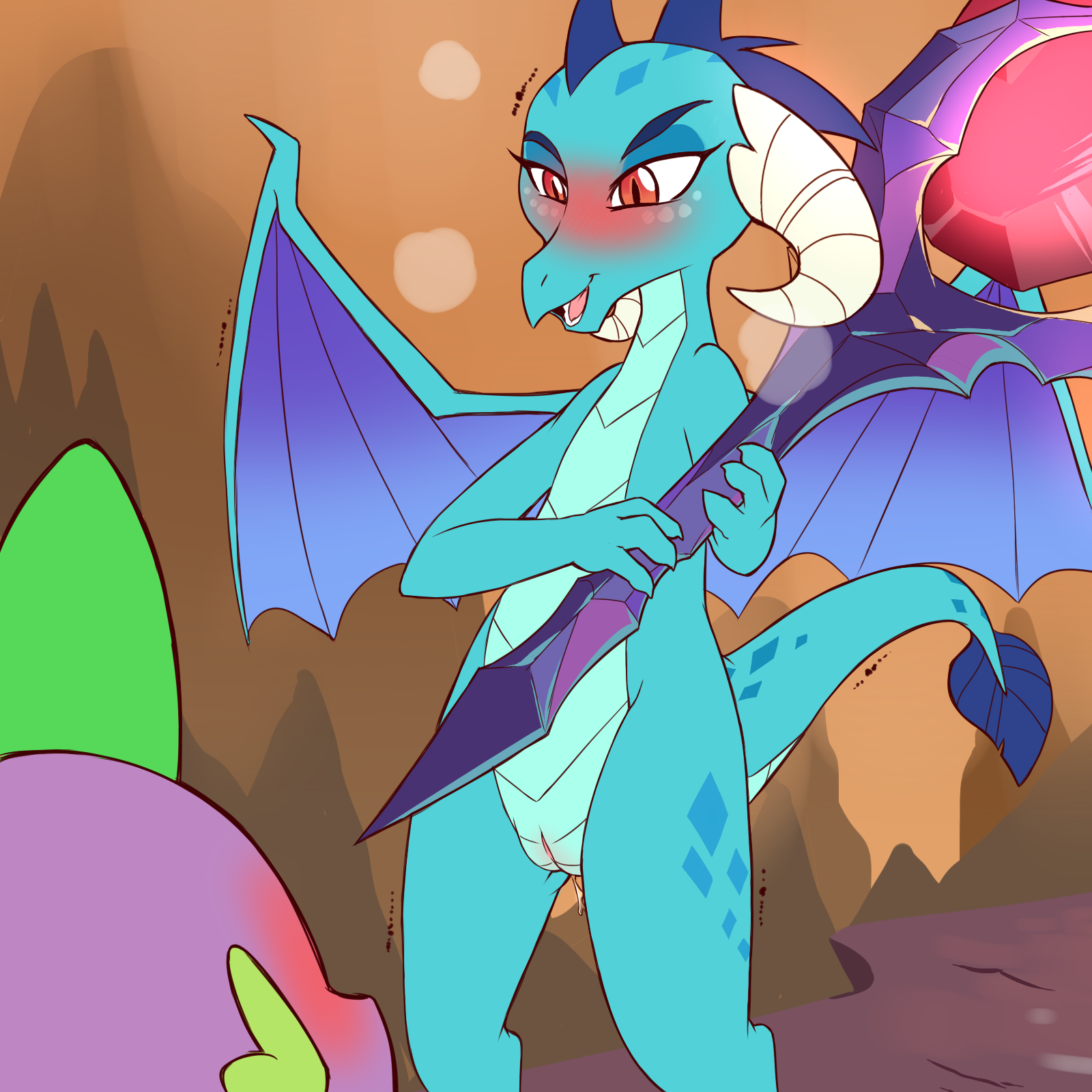 Rule34 – If it exists, there is porn of it / cold-blooded-twilight, princess ember (mlp), spike (mlp) / 170339