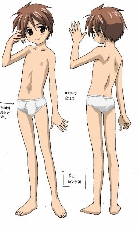 chico (boku no pico), boku no pico, lowres, tagme, 00s, 1boy, briefs, brown hair, bulge, classic fly briefs, male focus, male underwear, navel, shota, smile, underwear, white briefs