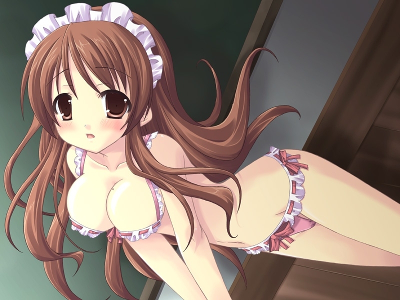 asahina mikuru, suzumiya haruhi no yuuutsu, 00s, breasts, cameltoe, cleavage, lingerie, maid headdress, mole, underwear