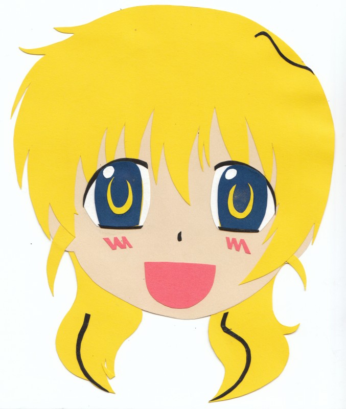 nakajima, nakajima (artist), miyako (hidamari sketch), hidamari sketch, bad id, bad pixiv id, traditional media, 00s, 1girl, blonde hair, blush, female focus, solo