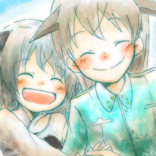 muro, eila ilmatar juutilainen, sanya v. litvyak, strike witches, world witches series, 00s, 2girls, animal ears, blush, laughing, multiple girls, smile