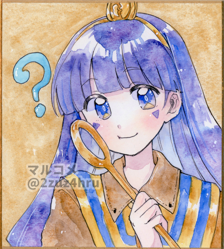 2zuz4hru, michigami nareko, touhou, painting (medium), tagme, traditional media, watercolor (medium), 1girl