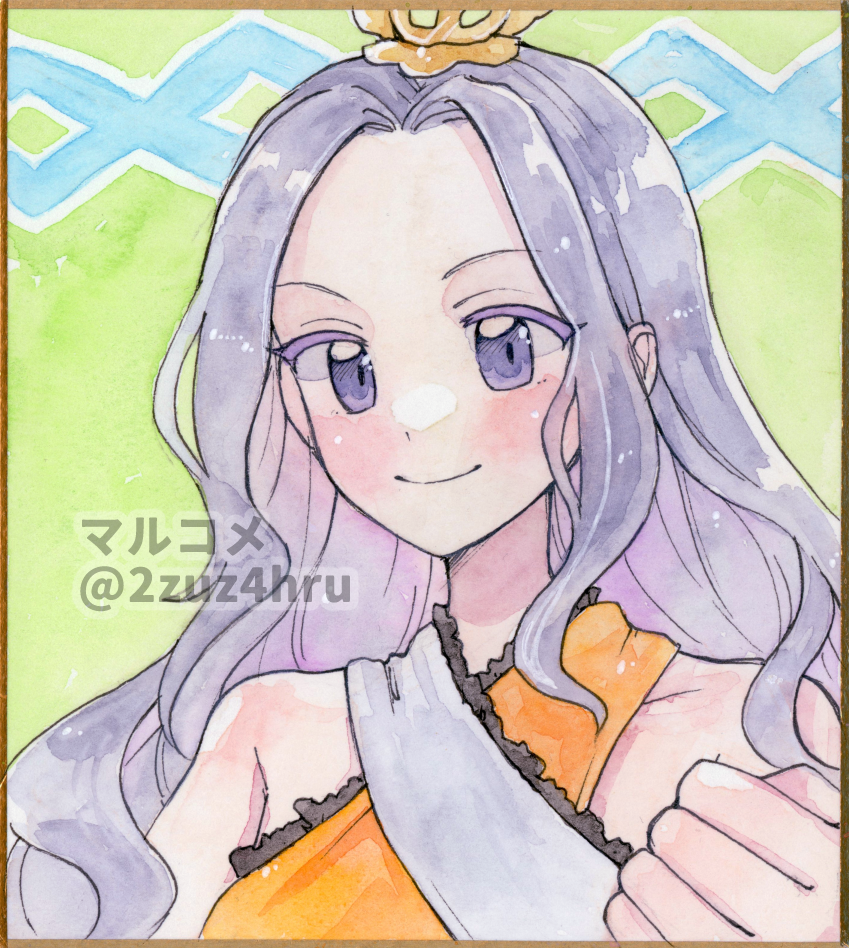 2zuz4hru, chirizuka ubame, touhou, painting (medium), tagme, traditional media, watercolor (medium), 1girl