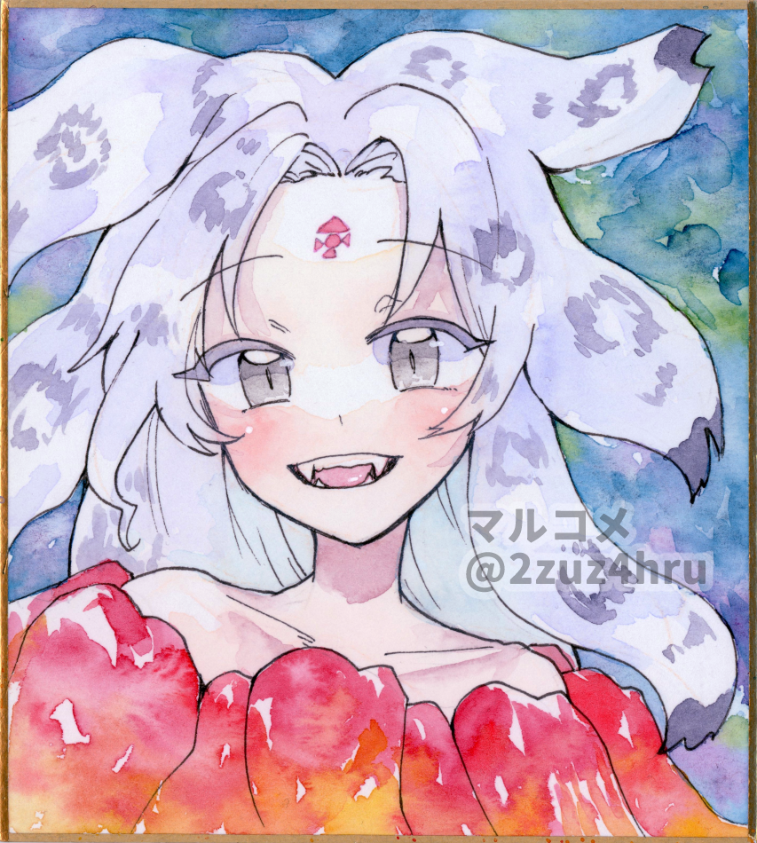 2zuz4hru, houjuu chimi, touhou, painting (medium), tagme, traditional media, watercolor (medium), 1girl