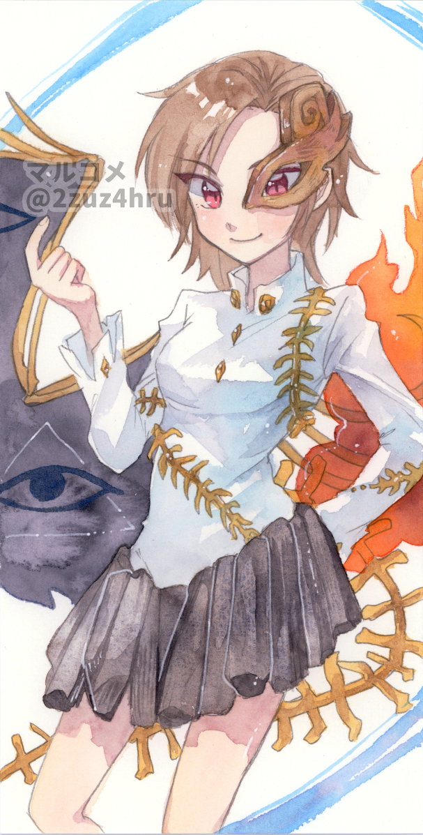 2zuz4hru, iwanaga ariya, touhou, painting (medium), tagme, traditional media, watercolor (medium), 1girl