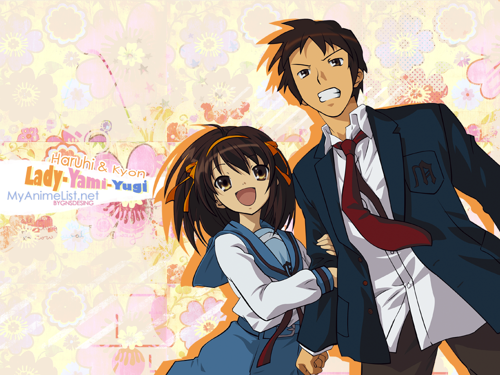 gns desing x3, kyon, suzumiya haruhi, suzumiya haruhi no yuuutsu, tagme, 00s, 1boy, 1girl