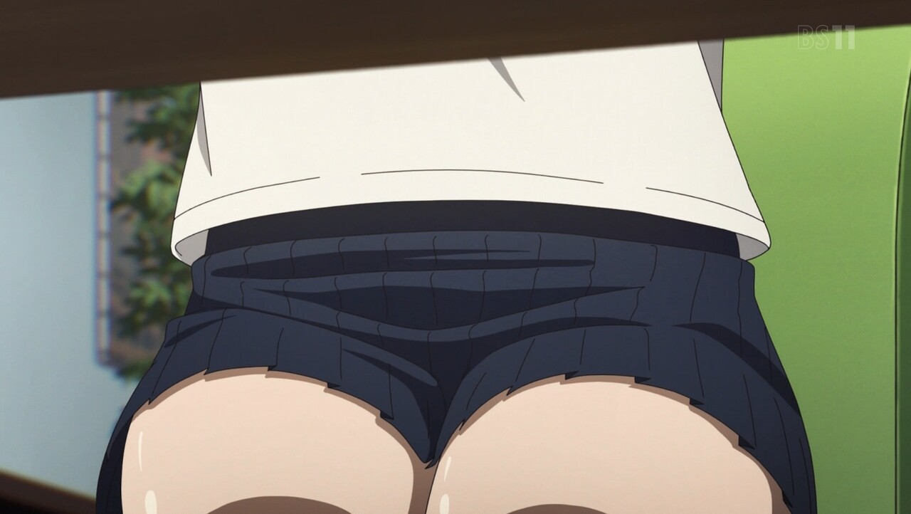 hayasaka ai, smithee a. haysaca, kaguya-sama wa kokurasetai ~tensai-tachi no renai zunousen~, anime screenshot, highres, 1girl, blue skirt, female focus, legs, miniskirt, pleated skirt, school uniform, serafuku, sexually suggestive, sitting, skirt, solo, solo focus, thick thighs, thighs, thighs focus, white serafuku