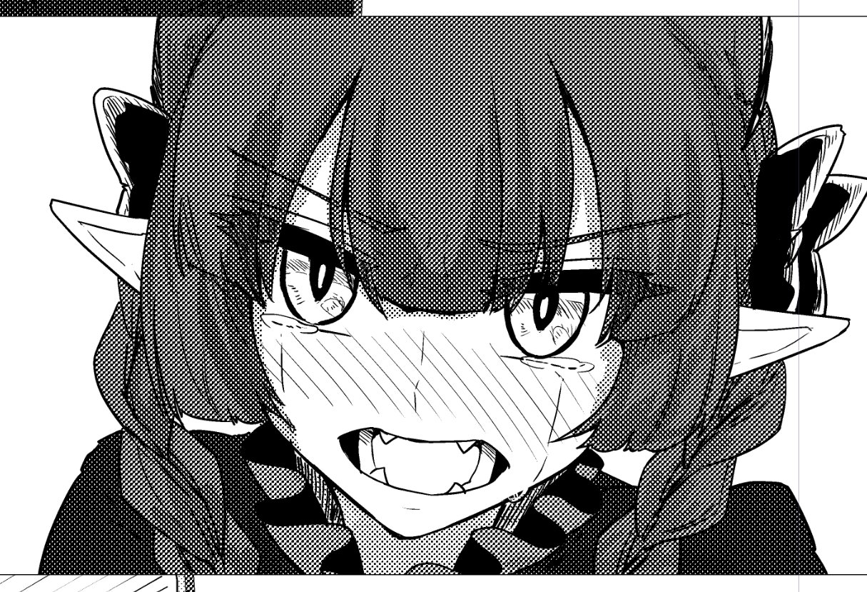 tenamaru, kaenbyou rin, touhou, commentary request, 1girl, animal ears, braid, cat ears, cat girl, extra ears, greyscale, looking at viewer, monochrome, open mouth, pointy ears, portrait, slit pupils, solo, tearing up, twin braids, upper body