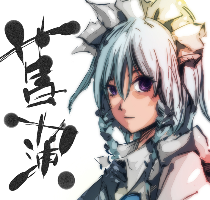 dain, izayoi sakuya, touhou, silver hair, bad id, bad pixiv id, 1girl, braid, female focus, maid, purple eyes, solo, twin braids, upper body, white background