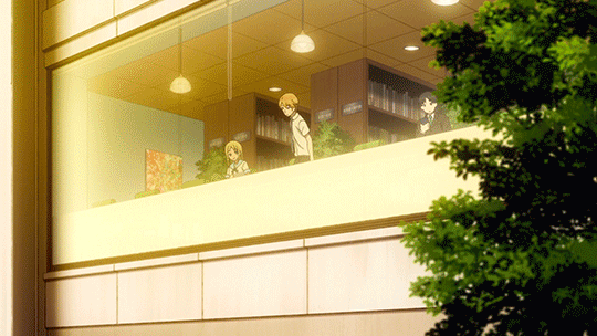 hayasaka ai, shirogane miyuki, smithee a. haysaca, kaguya-sama wa kokurasetai ~tensai-tachi no renai zunousen~, absurdres, animated, animated gif, anime screenshot, highres, 1boy, 1girl, black neckerchief, blonde hair, blue sailor collar, blue skirt, braid, breast pocket, breasts, chair, cola, green chair, legs, long hair, medium breasts, miniskirt, neckerchief, necktie, pleated skirt, pocket, sailor collar, school uniform, serafuku, sexually suggestive, shirt, short hair, short sleeves, shuuchiin academy school uniform, sitting, skirt, thighs, thighs focus, white serafuku, white shirt