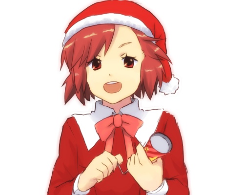ikko, aoba tsugumi, kannagi, lowres, 00s, christmas, santa costume, solo