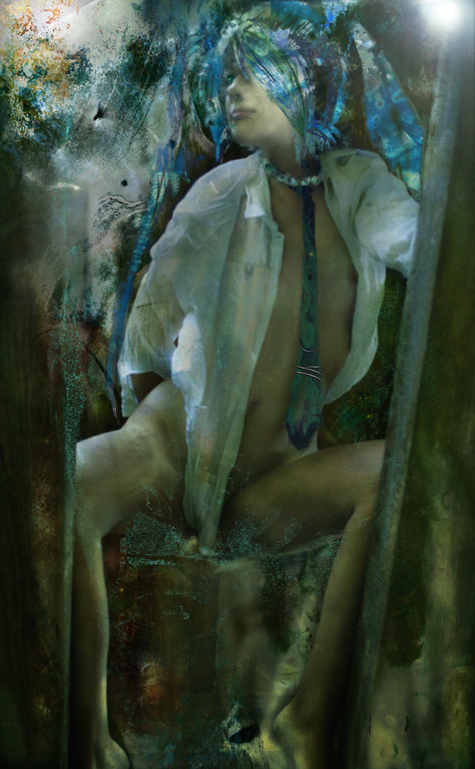 umschau, hatsune miku, vocaloid, bad id, bad pixiv id, 1girl, abstract, aqua hair, breasts, female focus, necktie, nude, open clothes, open shirt, realistic, shirt, small breasts, solo, toilet, twintails