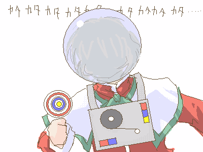 amano mishio, wendy oldbag, ace attorney, capcom, kanon, phoenix wright: ace attorney – justice for all, lowres, 1girl, crossover, female focus, gun, oekaki, parody, school uniform, solo, weapon