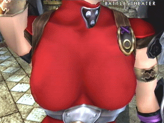 taki (soulcalibur), soul calibur, soulcalibur, soulcalibur ii, animated, animated gif, lowres, 1girl, 3d, bouncing breasts, breasts, female focus, qvga, skin tight, solo, spandex