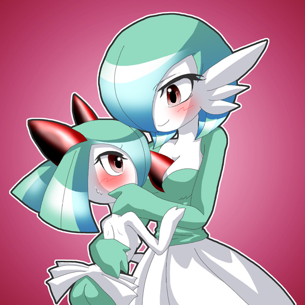shiratsuki (royal moon), gardevoir, kirlia, nintendo, pokemon, blush, gen 3 pokemon, no humans, pokemon (creature)