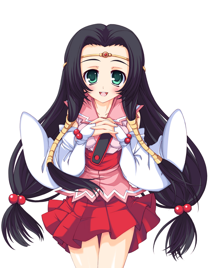 hayakawa harui, sumeragi kaguya, code geass, 00s, black hair, circlet, green eyes, long hair, solo