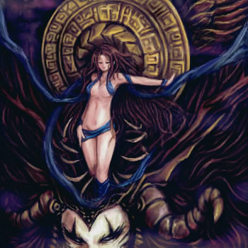 sophia (final fantasy), final fantasy, final fantasy vi, lowres, non-web source, 1990s (style), 1girl, brown hair, female focus, long hair, oekaki, retro artstyle, solo