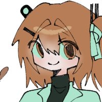 sn (sn utu00), adachi rei, a.i. voice, utau, lowres, 1girl, closed mouth, looking at viewer, medium hair, orange eyes, orange hair, portrait, smile, solo, turtleneck, white background
