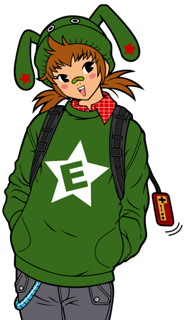 kzm, animal hat, bandaid, brown hair, controller, game controller, hat, solo, twintails