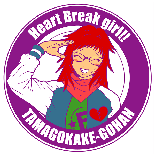 kzm, tagme, english text, glasses, red hair, salute, scarf, solo