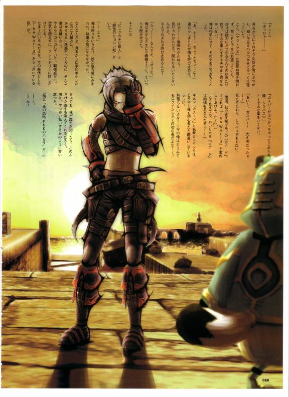 haseo, haseo (.hack//), .hack//, .hack//g.u., bandai, cyber connect 2, non-web source, 00s, 1boy, belt, boots, collar, gloves, hand on own face, male focus, midriff, outdoors, solo, tattoo, thigh strap