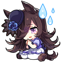 rice shower (umamusume), umamusume, artist request, game cg, lowres, official art, 1girl, animal ears, back bow, black hat, black veil, blue bow, blue bowtie, blue flower, blue rose, blue sailor collar, blue shirt, bow, bowler hat, bowtie, brown hair, brown shoes, chibi, eyelashes, flower, frilled skirt, frills, gloom (expression), hair over one eye, hat, hat flower, high-waist skirt, horse ears, horse girl, horse tail, long hair, medium skirt, mini hat, own hands together, panties, pleated skirt, purple eyes, rose, sad, sailor collar, school uniform, shirt, shoes, sitting, skirt, solo, sweatdrop, tail, tearing up, tracen school uniform, transparent background, two-tone shirt, underwear, uwabaki, veil, very long hair, wariza, white panties, white shirt, white skirt