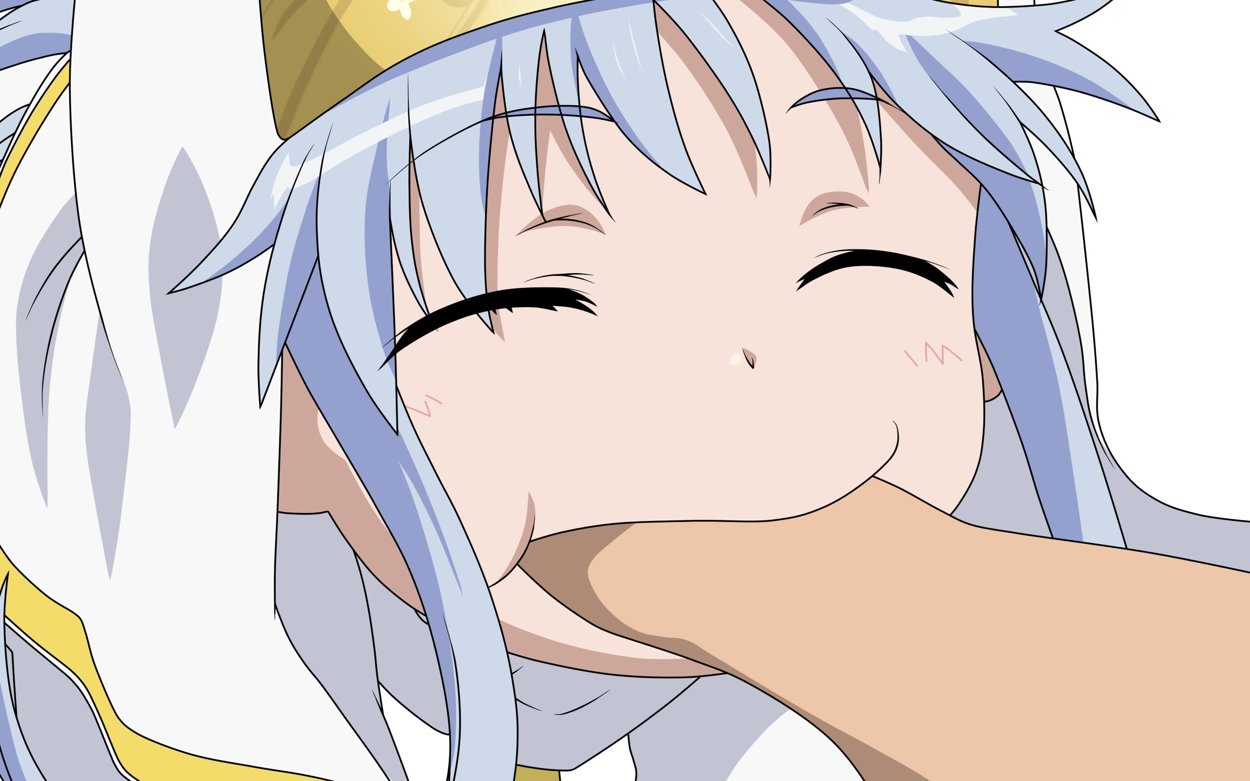index (toaru majutsu no index), toaru majutsu no index, silver hair, derivative work, highres, non-web source, vector trace, 00s, 1girl, ^ ^, closed eyes, female focus, full mouth, nun, sexually suggestive, sidelocks, simple background, solo, upper body, veil, white background