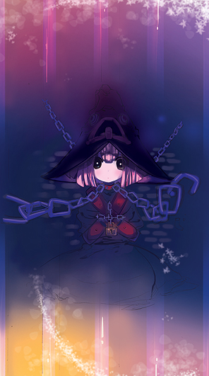 hagi (artist), angela leon, soul eater, bad id, bad pixiv id, 00s, chain, child, hat, pink hair, short hair, solo, witch hat