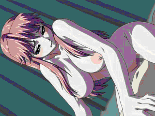 houtani yukitoshi, yoshimori misaki, reversible, animated, animated gif, lowres, 1girl, breasts, censored, cowgirl position, dutch angle, girl on top, large breasts, long hair, nipples, nude, qvga, sex, solo focus, straddling