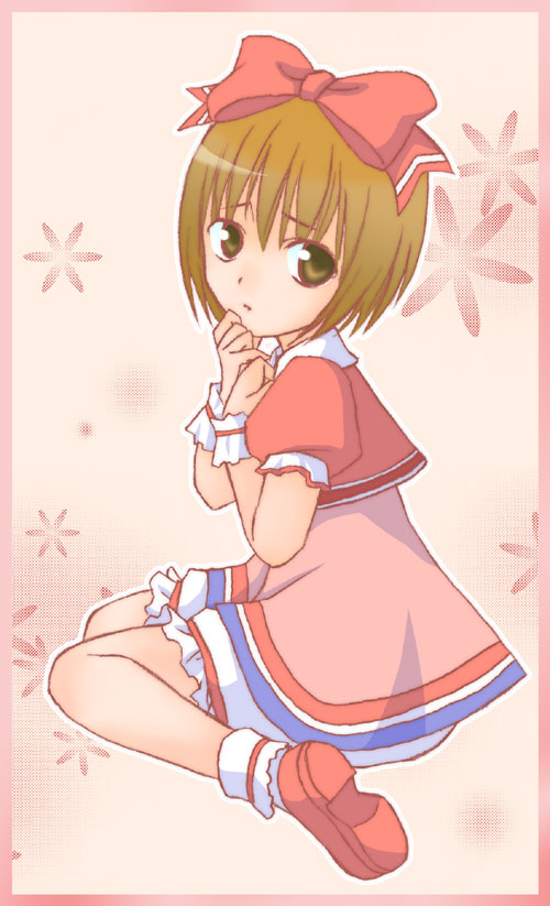 chiroro, karol capel, karol capel (girly), tales of (series), tales of vesperia, 00s, 1boy, crossdressing, crossdressing (mtf), dress, male focus, official alternate costume, ribbon, shy, solo, trap