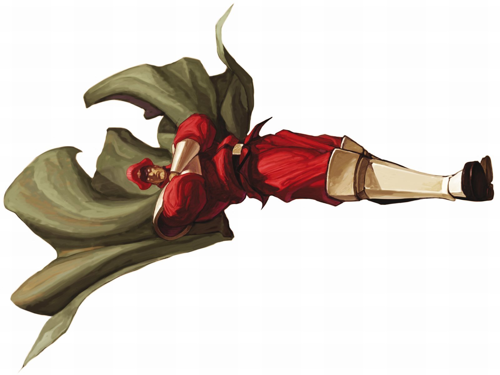 m. bison, capcom, street fighter, highres, tagme, 1boy, boots, cape, crossed arms, dictator, hat, male focus, military, military hat, military uniform, sideways, simple background, solo, white background